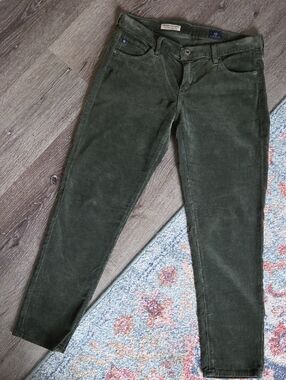 AG Adriano Goldschmied Petite Crop Corduroy - Green 28P